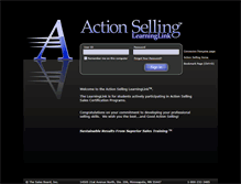 Tablet Screenshot of learning.actionselling.com